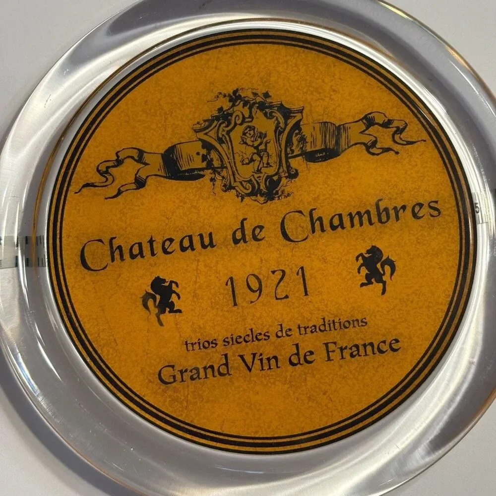 Chateau de Chambres 1921 Grand Vin de France Glass Coaster